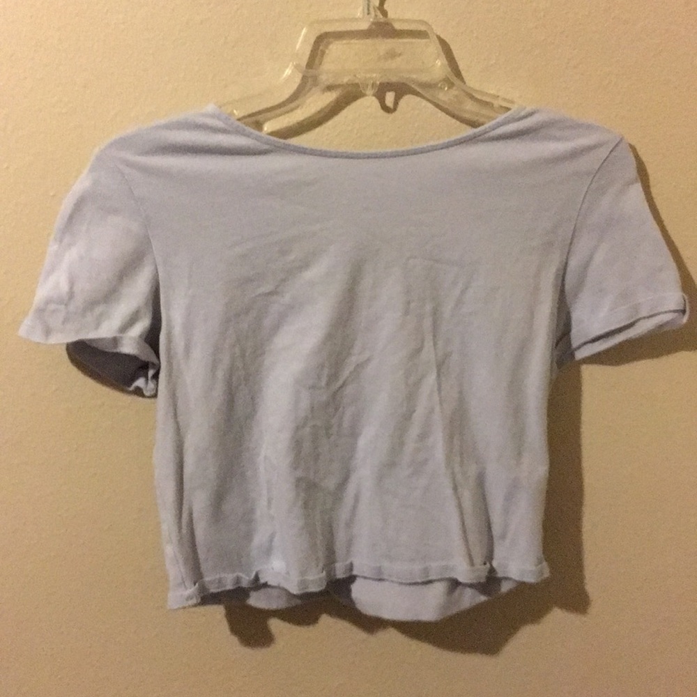 Light blue crop top strappy